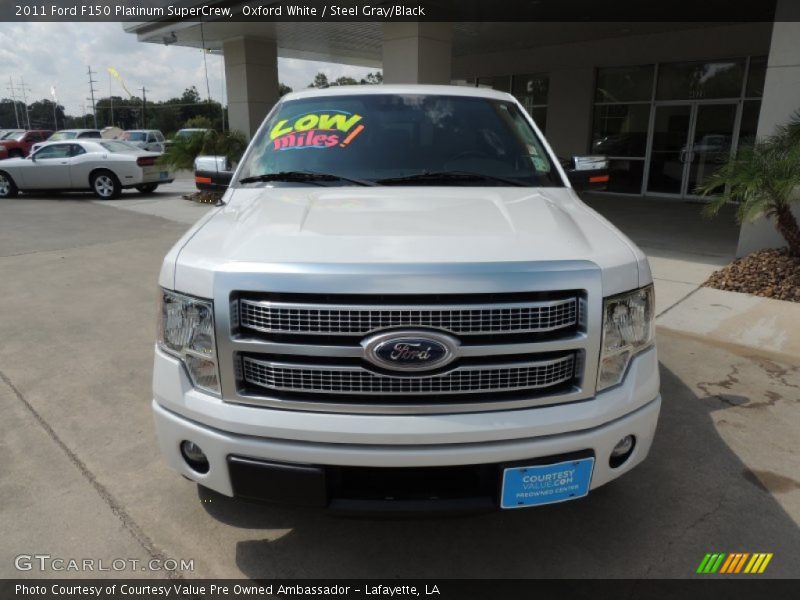 Oxford White / Steel Gray/Black 2011 Ford F150 Platinum SuperCrew
