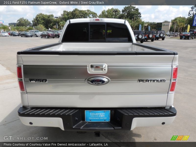 Oxford White / Steel Gray/Black 2011 Ford F150 Platinum SuperCrew