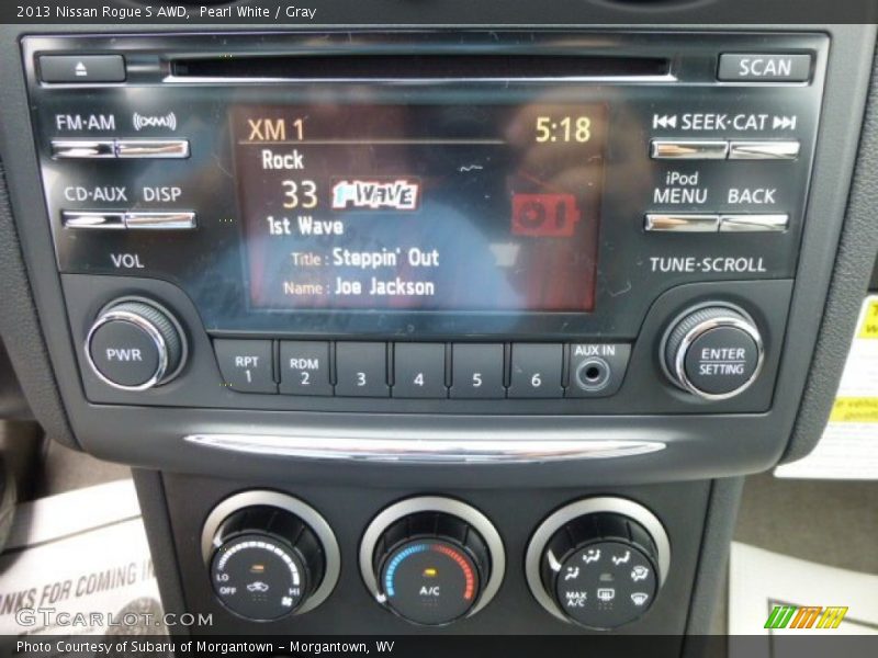 Pearl White / Gray 2013 Nissan Rogue S AWD