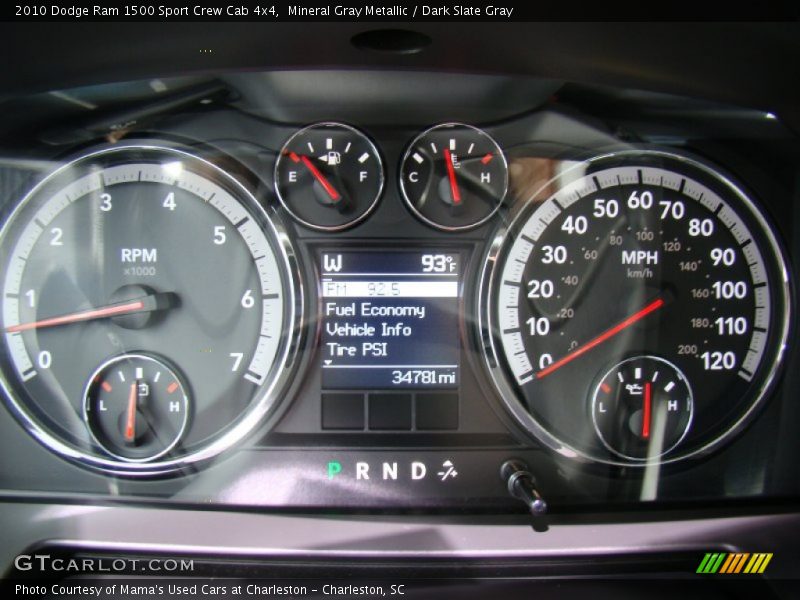 Mineral Gray Metallic / Dark Slate Gray 2010 Dodge Ram 1500 Sport Crew Cab 4x4