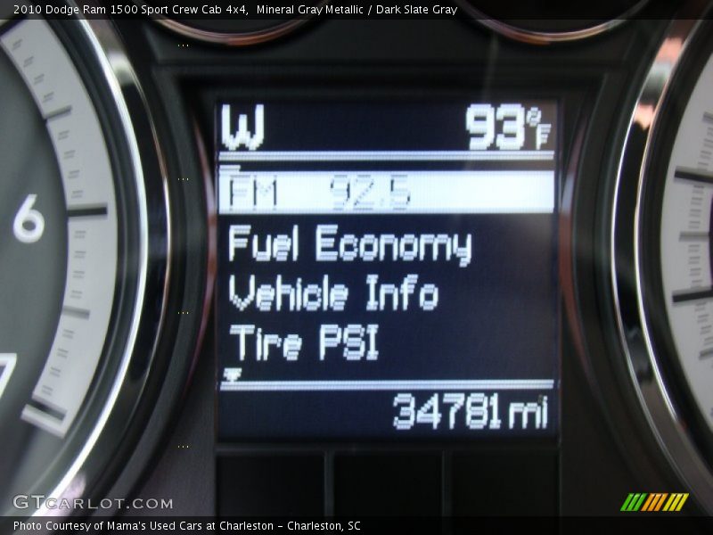 Mineral Gray Metallic / Dark Slate Gray 2010 Dodge Ram 1500 Sport Crew Cab 4x4