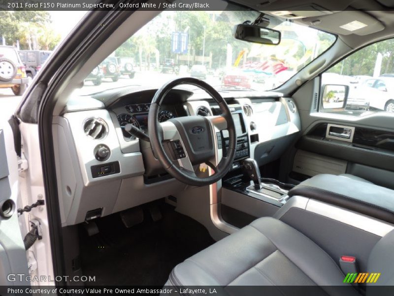 Oxford White / Steel Gray/Black 2011 Ford F150 Platinum SuperCrew
