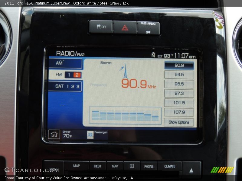 Oxford White / Steel Gray/Black 2011 Ford F150 Platinum SuperCrew
