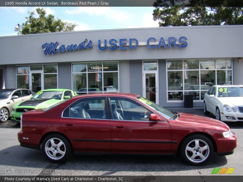 Bordeaux Red Pearl / Gray 1995 Honda Accord LX Sedan
