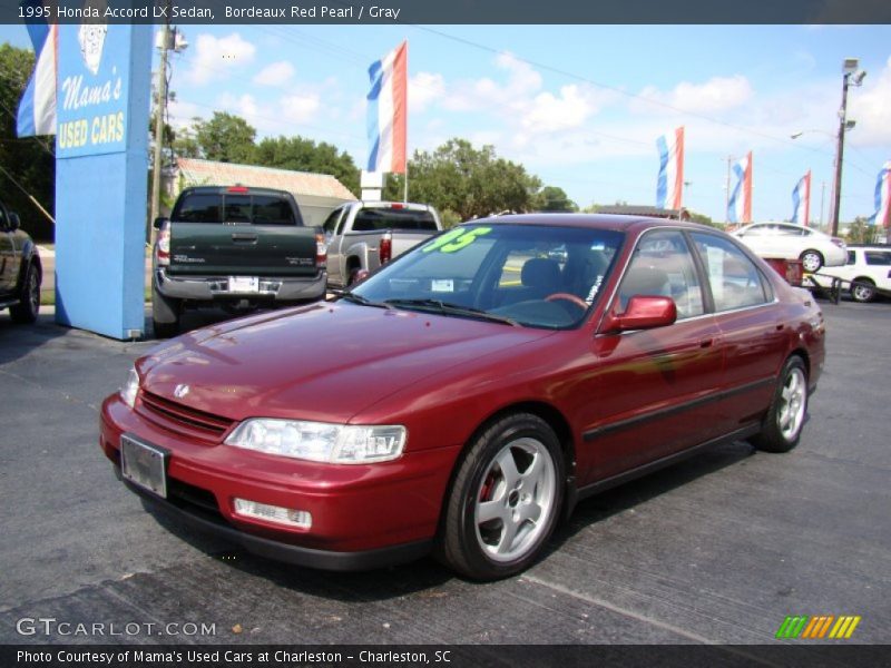 Bordeaux Red Pearl / Gray 1995 Honda Accord LX Sedan
