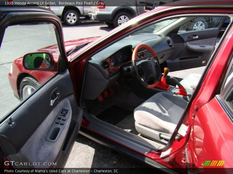 Bordeaux Red Pearl / Gray 1995 Honda Accord LX Sedan