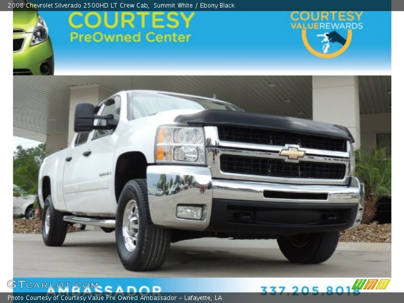 Summit White / Ebony Black 2008 Chevrolet Silverado 2500HD LT Crew Cab