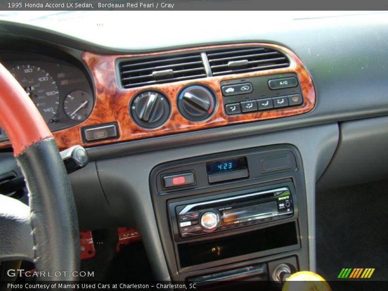 Bordeaux Red Pearl / Gray 1995 Honda Accord LX Sedan