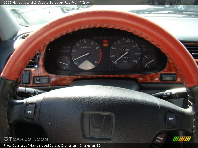 Bordeaux Red Pearl / Gray 1995 Honda Accord LX Sedan