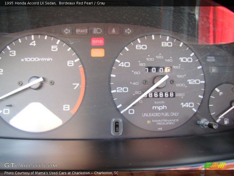 Bordeaux Red Pearl / Gray 1995 Honda Accord LX Sedan