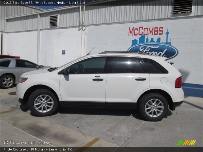 White Suede / Medium Light Stone 2013 Ford Edge SE