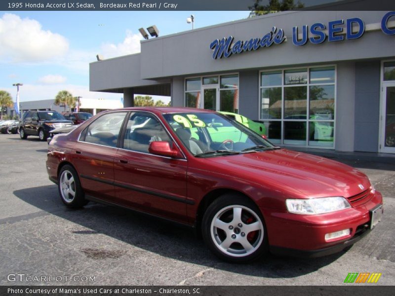 Bordeaux Red Pearl / Gray 1995 Honda Accord LX Sedan