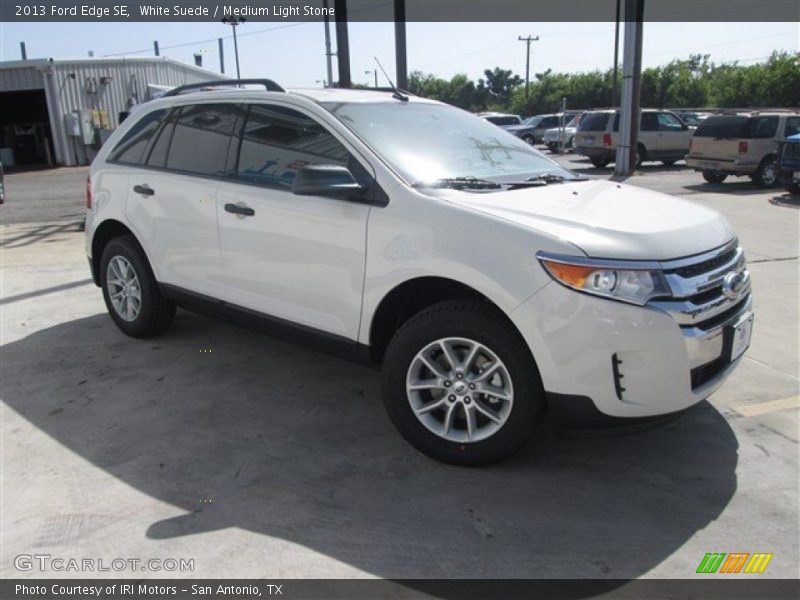 White Suede / Medium Light Stone 2013 Ford Edge SE