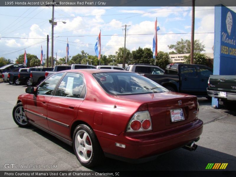 Bordeaux Red Pearl / Gray 1995 Honda Accord LX Sedan