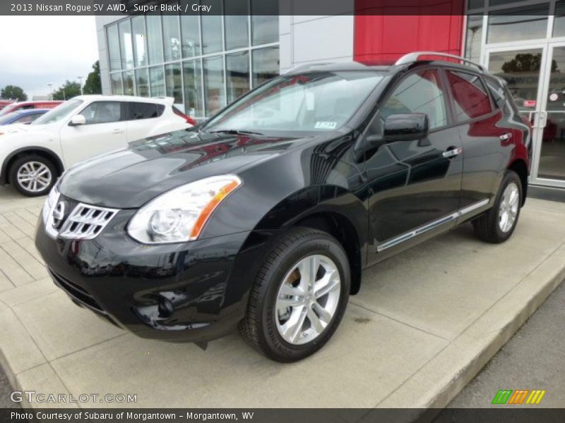 Super Black / Gray 2013 Nissan Rogue SV AWD