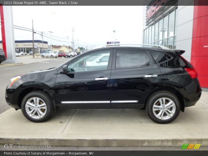 Super Black / Gray 2013 Nissan Rogue SV AWD