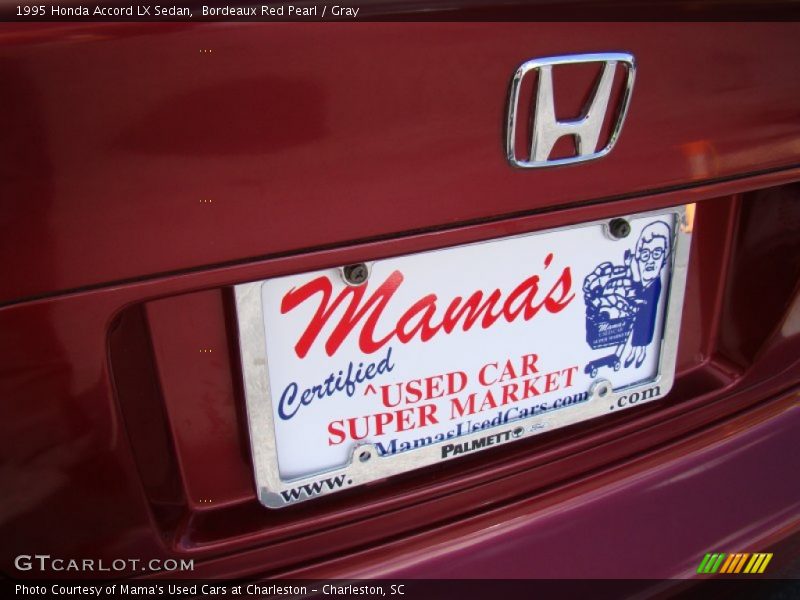 Bordeaux Red Pearl / Gray 1995 Honda Accord LX Sedan