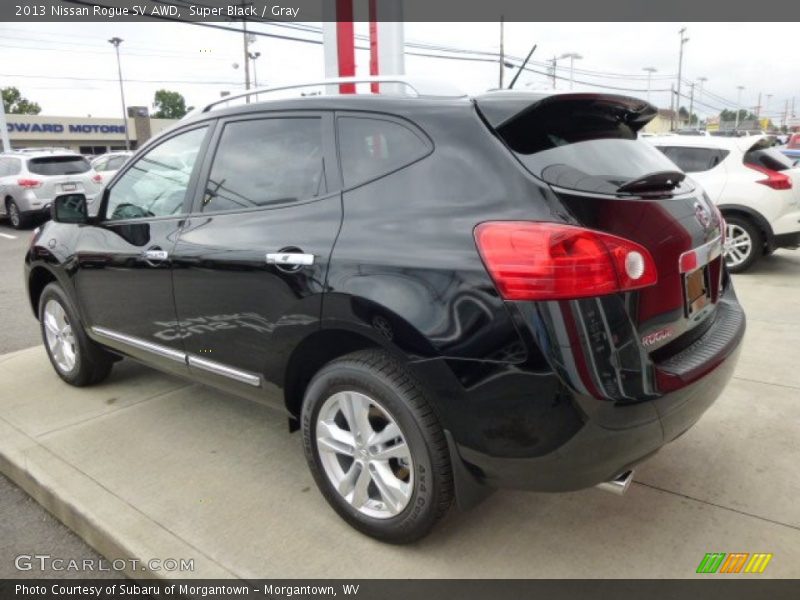 Super Black / Gray 2013 Nissan Rogue SV AWD