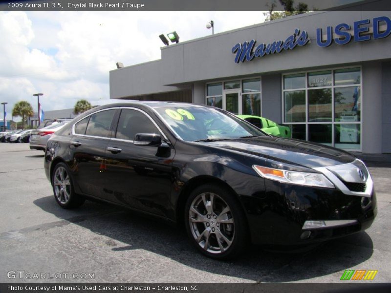 Crystal Black Pearl / Taupe 2009 Acura TL 3.5