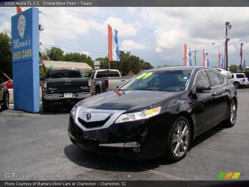 Crystal Black Pearl / Taupe 2009 Acura TL 3.5