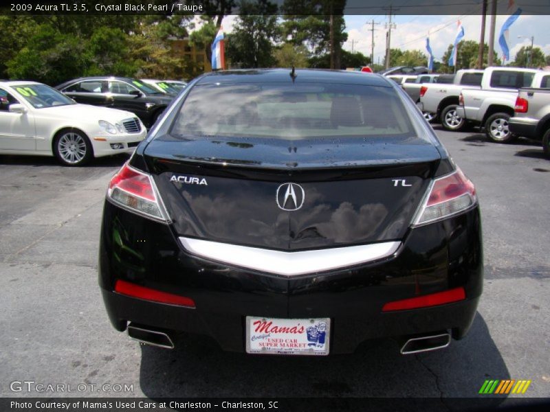 Crystal Black Pearl / Taupe 2009 Acura TL 3.5