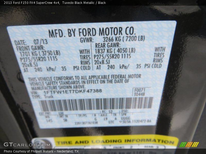 Tuxedo Black Metallic / Black 2013 Ford F150 FX4 SuperCrew 4x4