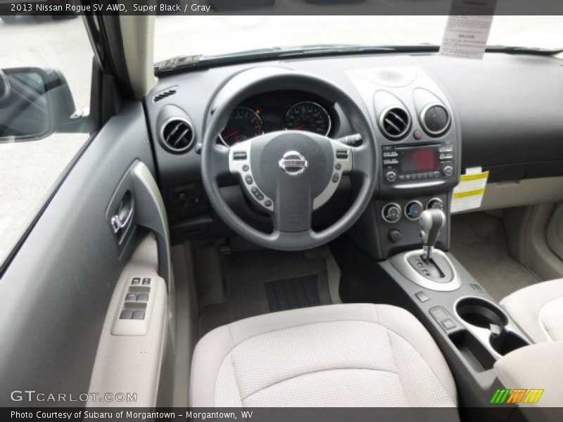 Super Black / Gray 2013 Nissan Rogue SV AWD