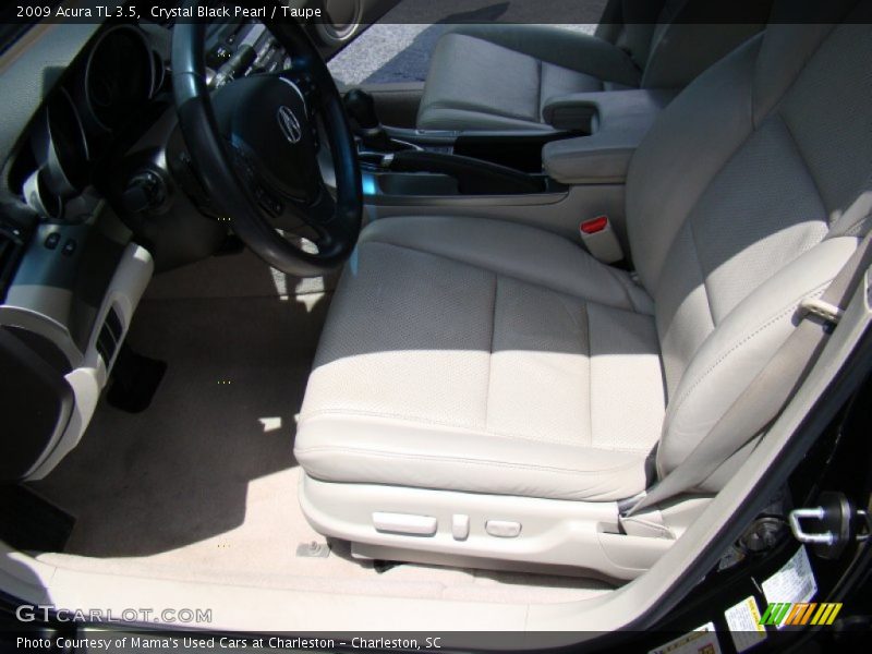 Crystal Black Pearl / Taupe 2009 Acura TL 3.5