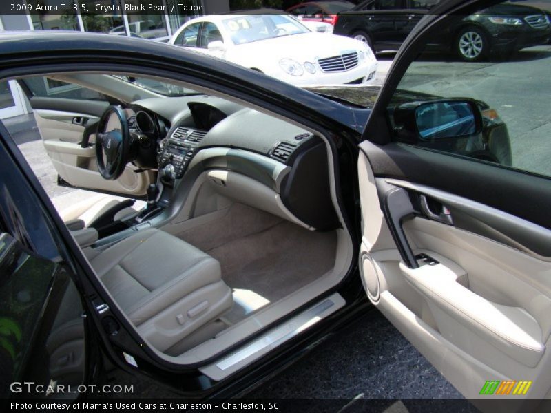 Crystal Black Pearl / Taupe 2009 Acura TL 3.5