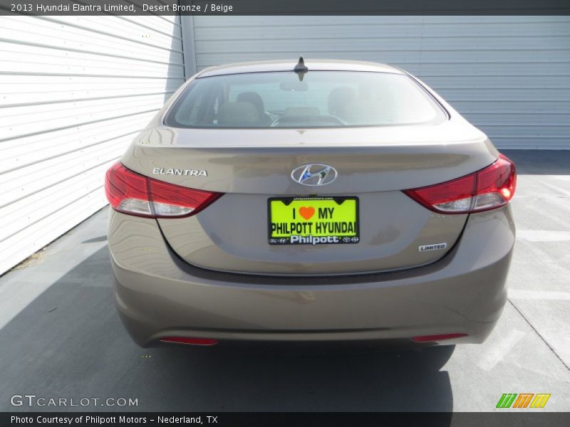 Desert Bronze / Beige 2013 Hyundai Elantra Limited