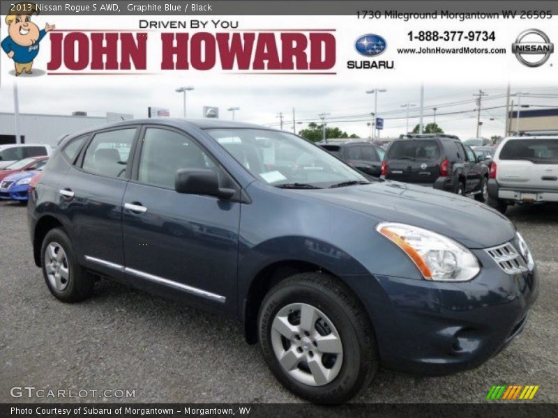 Graphite Blue / Black 2013 Nissan Rogue S AWD