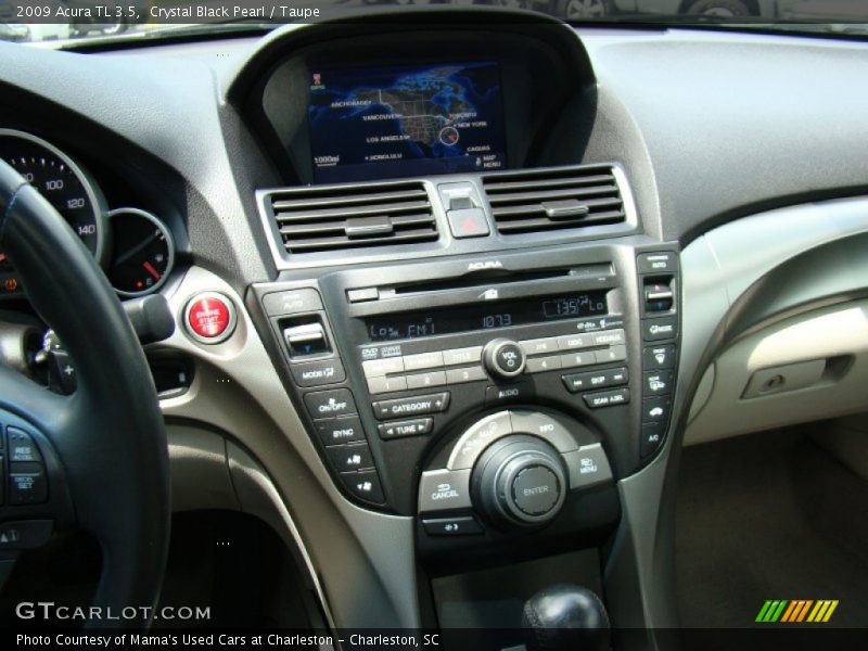 Crystal Black Pearl / Taupe 2009 Acura TL 3.5