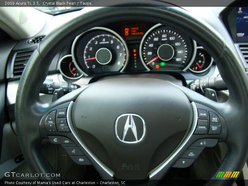 Crystal Black Pearl / Taupe 2009 Acura TL 3.5