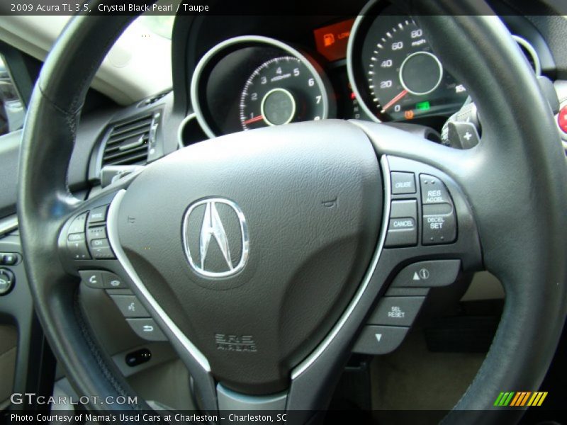 Crystal Black Pearl / Taupe 2009 Acura TL 3.5