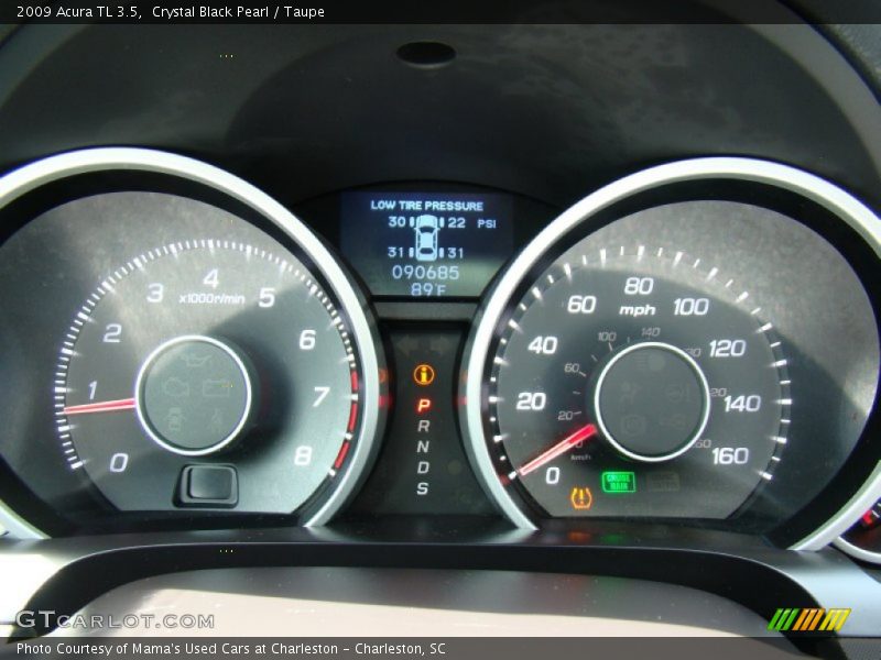 Crystal Black Pearl / Taupe 2009 Acura TL 3.5