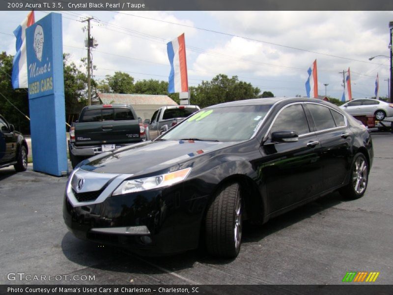 Crystal Black Pearl / Taupe 2009 Acura TL 3.5