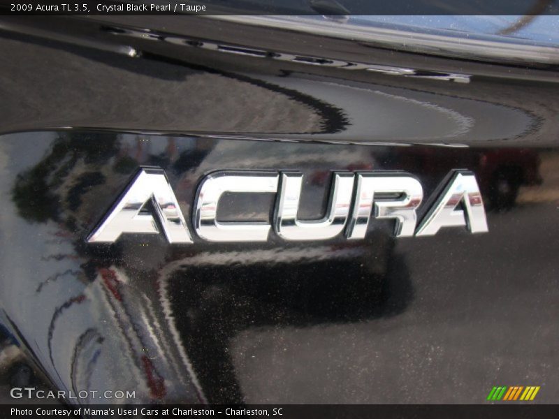 Crystal Black Pearl / Taupe 2009 Acura TL 3.5