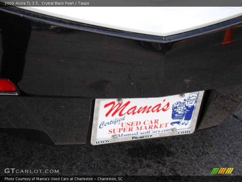 Crystal Black Pearl / Taupe 2009 Acura TL 3.5