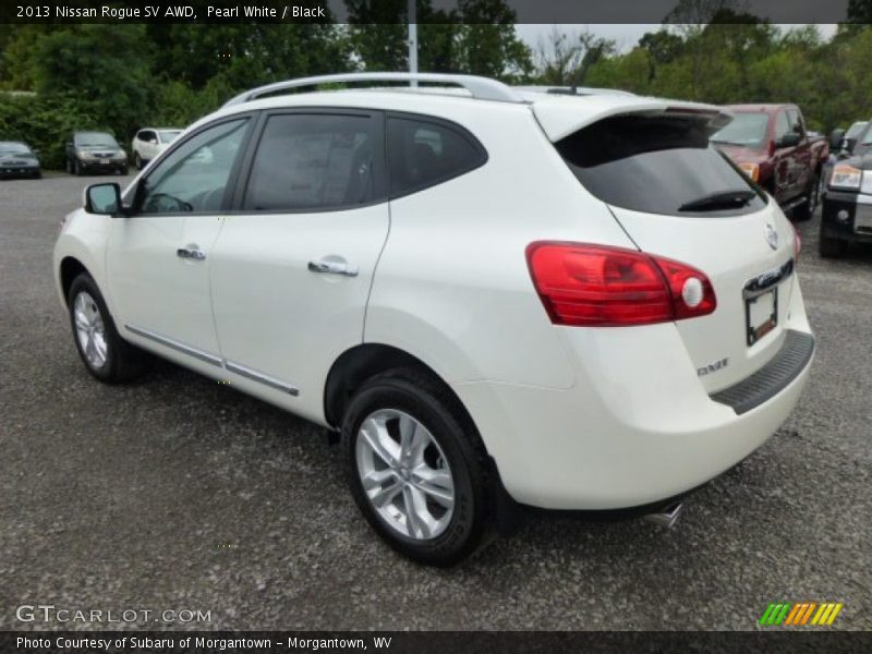 Pearl White / Black 2013 Nissan Rogue SV AWD