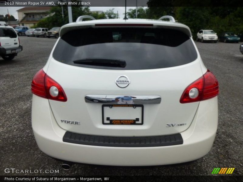 Pearl White / Black 2013 Nissan Rogue SV AWD