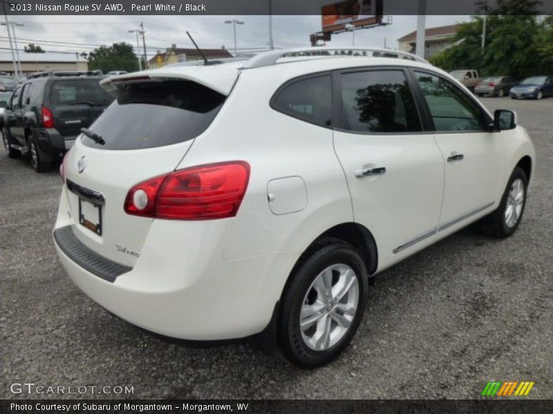 Pearl White / Black 2013 Nissan Rogue SV AWD