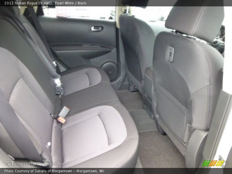 Pearl White / Black 2013 Nissan Rogue SV AWD