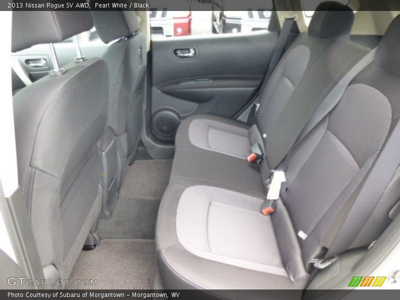 Pearl White / Black 2013 Nissan Rogue SV AWD