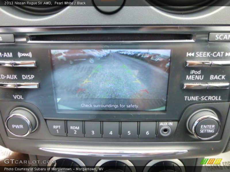 Pearl White / Black 2013 Nissan Rogue SV AWD