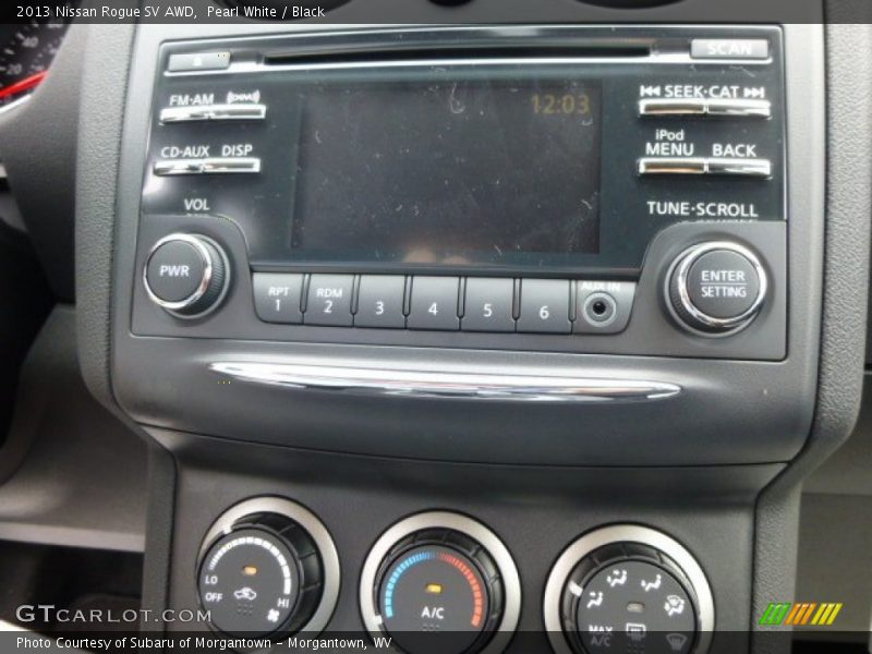 Pearl White / Black 2013 Nissan Rogue SV AWD