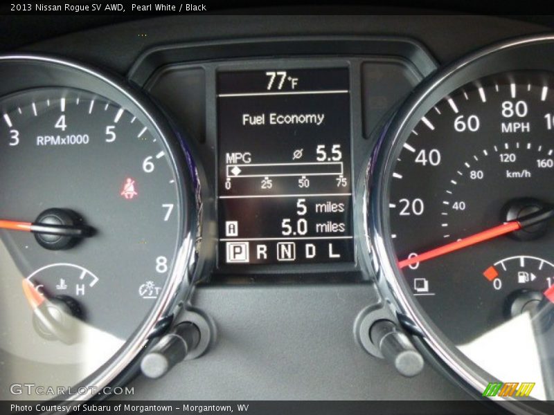 Pearl White / Black 2013 Nissan Rogue SV AWD