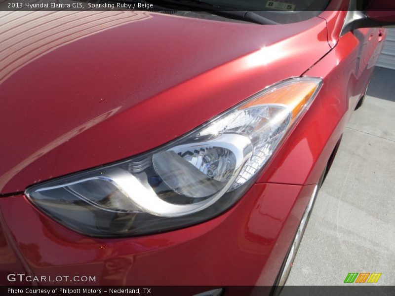 Sparkling Ruby / Beige 2013 Hyundai Elantra GLS