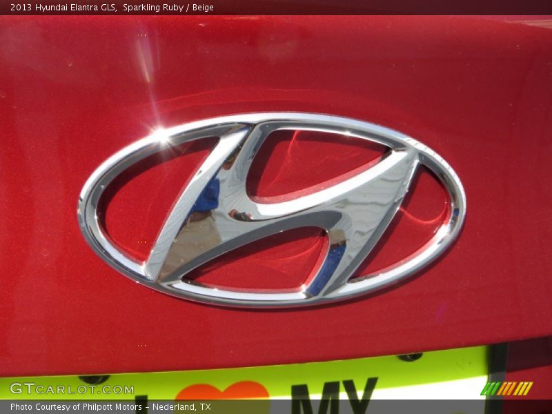Sparkling Ruby / Beige 2013 Hyundai Elantra GLS