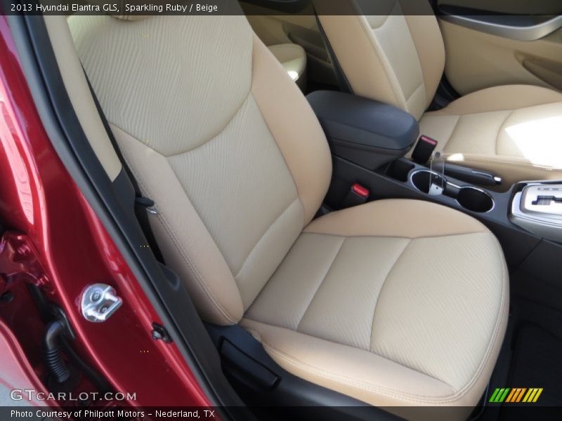Sparkling Ruby / Beige 2013 Hyundai Elantra GLS