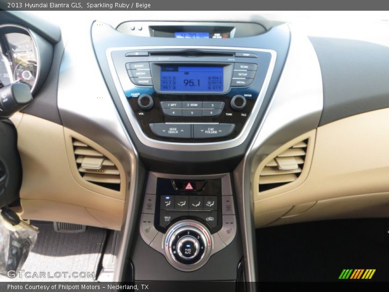 Sparkling Ruby / Beige 2013 Hyundai Elantra GLS